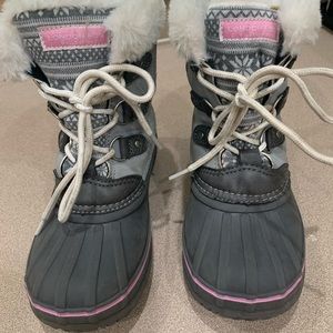 EUC London Fog Girls Snow winter boots sz 1